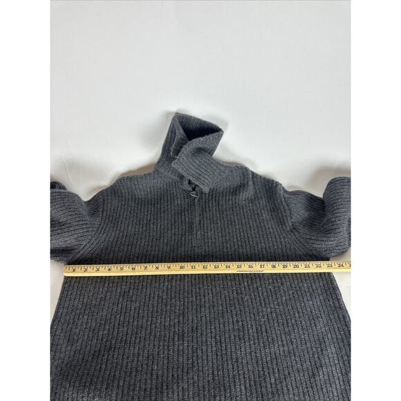 NILI LOTAN 100% Cashmere Sweater Zip Turtleneck Size Small Gray - Picture 6 of 9